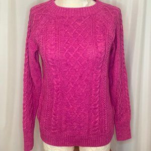 GAP Women's Pink Cable Knit Sweater Medium